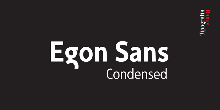 Ejemplo de fuente Egon Sans Condensed Light
